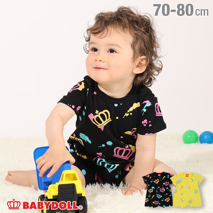 カラフルペイント王冠 ロンパース 4923b 品番 Bydk Babydoll ベビー ドール のキッズファッション通販 Shoplist ショップリスト