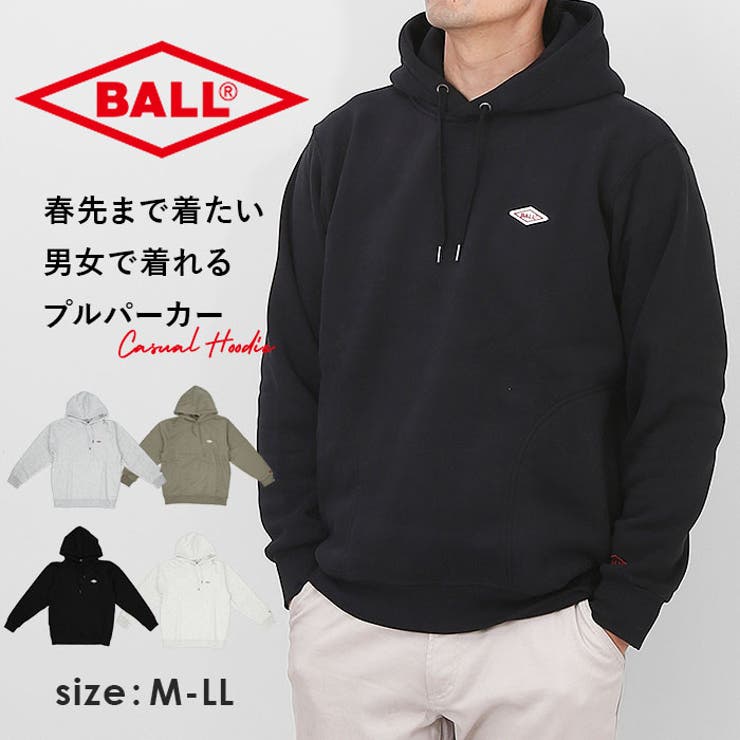BALL 裏起毛 ワッペン付きプルパーカー | BACKYARD FAMILY | 詳細画像1 