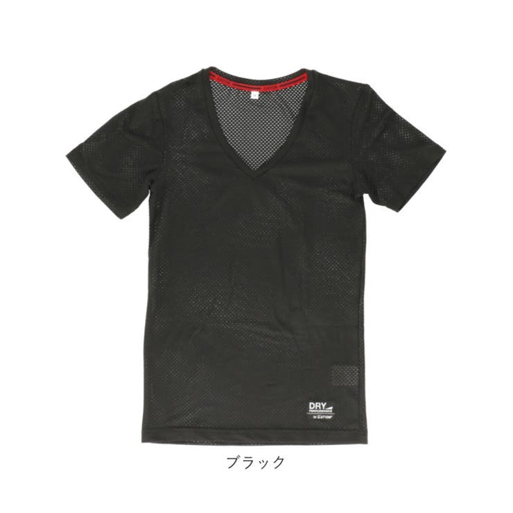 クチネリ デザイン Tシャツ メッシュVネック メッシュVネックTシャツ