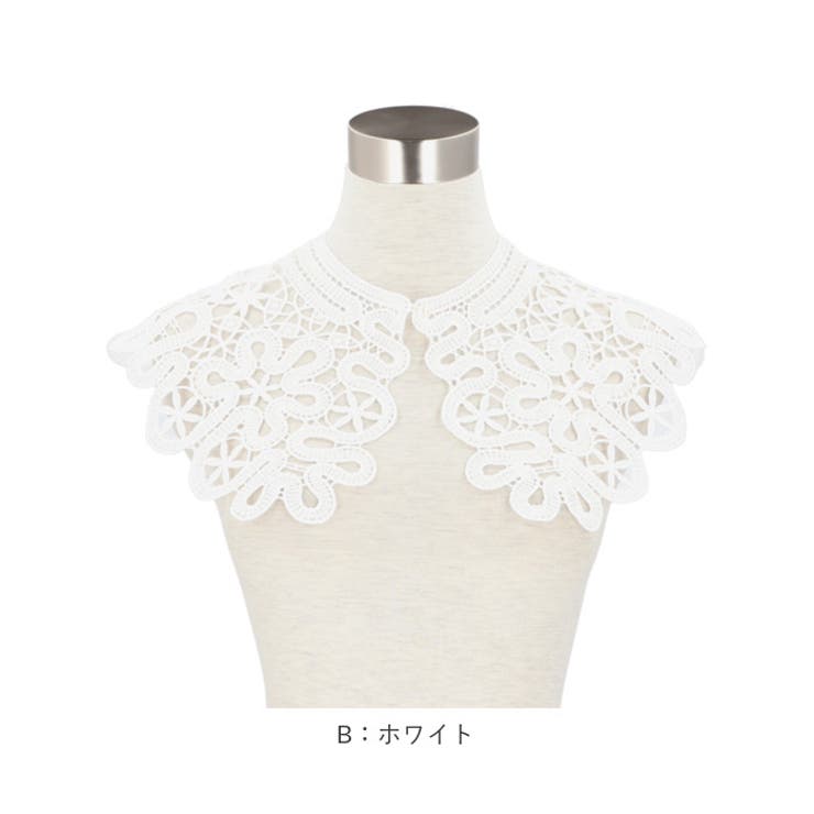 レース付け襟 ビッグカラー ボタン yklacecollar1 | BACKYARD FAMILY | 詳細画像13 