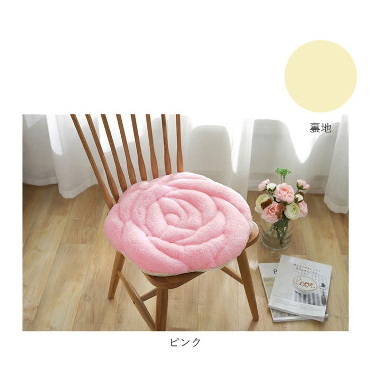 バラの形 シートクッション kyzd001[品番：BCYW0015159]｜BACKYARD