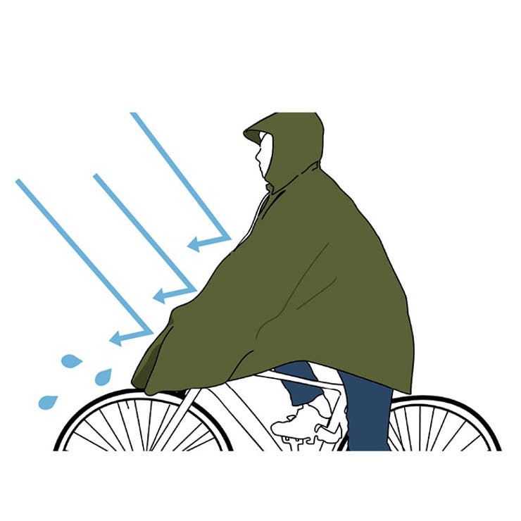 膝が濡れないレインポンチョ | BACKYARD FAMILY | 詳細画像14 