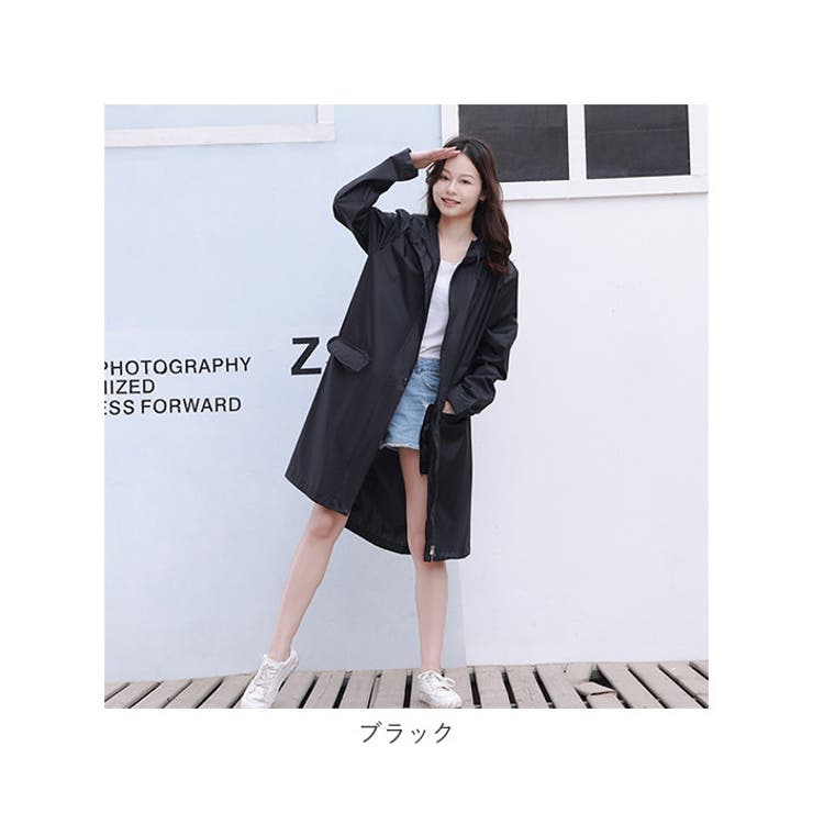 CTHY REPLAY まとめくん黒 オーバーサイズレインコート フード付き pmyraincoat001.jpg