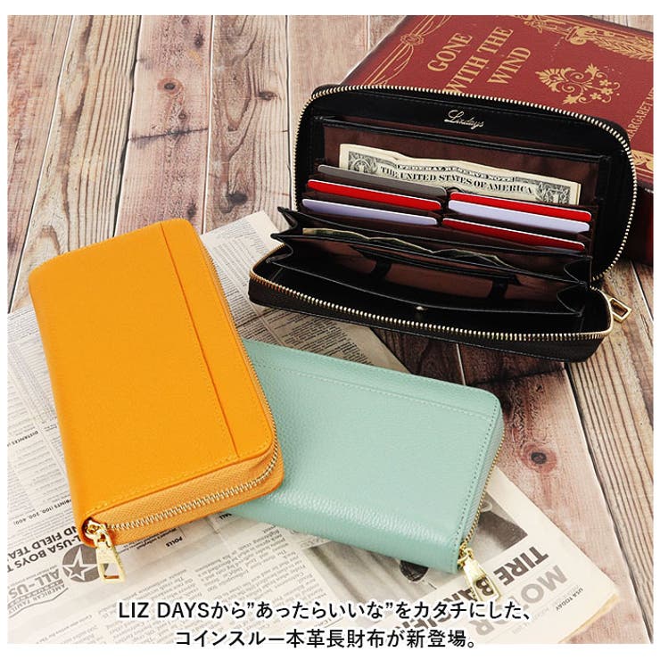 人気ショップ LIZDAYS コインスルー本革長財布[品番：BCYW0017533]｜BACKYARD 財布・ケース・小物入れ