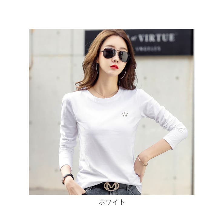 Tシャツ レディース クルーネック 刺繍 長袖 oudgzr304 | BACKYARD FAMILY | 詳細画像15 