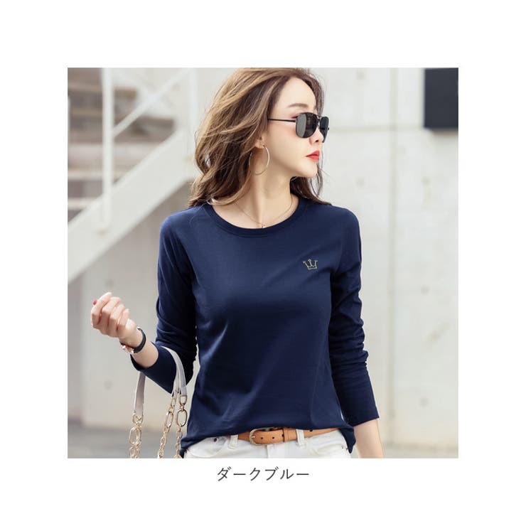 Tシャツ レディース クルーネック 刺繍 長袖 oudgzr304 | BACKYARD FAMILY | 詳細画像17 