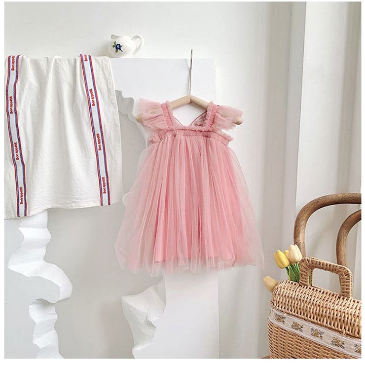 本店は ベビー キッズ チュールドレス チョウ ybbdress5099[品番 80（75cm～）以上
