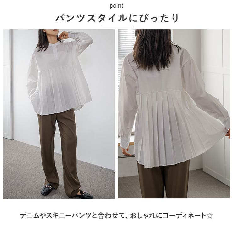 ブラウス トップス 体型カバー プリーツ かわいい wbls9166 | BACKYARD FAMILY | 詳細画像8 