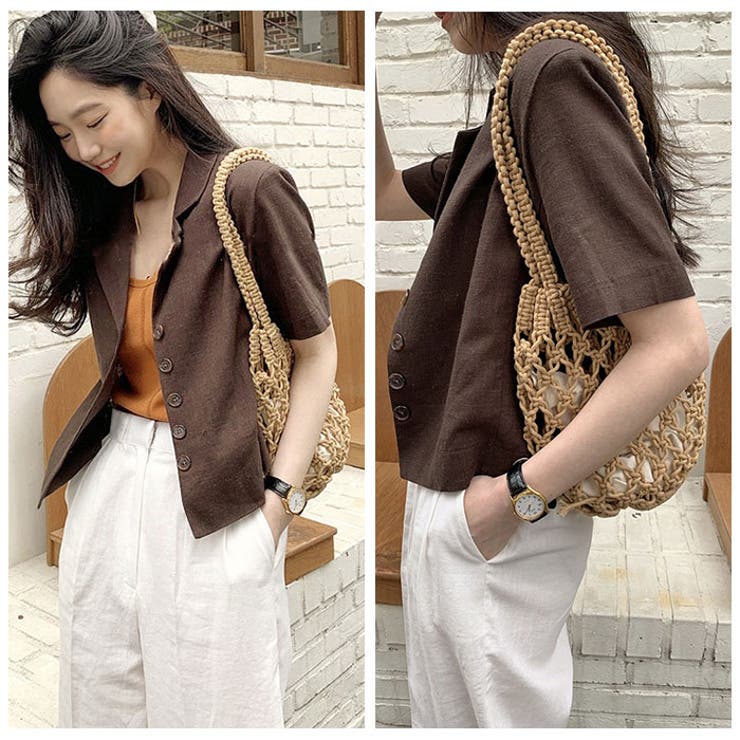 編みバッグ カゴバッグ 巾着付き かわいい lbebag194 | BACKYARD FAMILY | 詳細画像5 