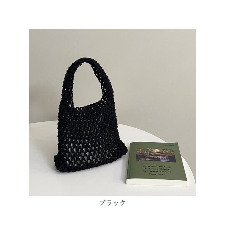 編みバッグ カゴバッグ 巾着付き かわいい lbebag244[品番