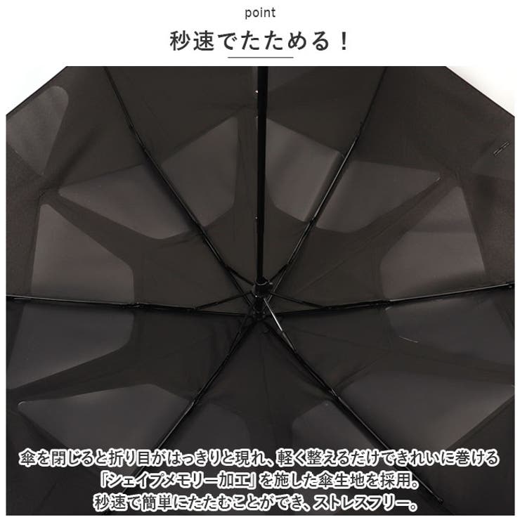 MENS 55cm ファストシャット 形状記憶 折りたたみ傘 | BACKYARD FAMILY | 詳細画像4 