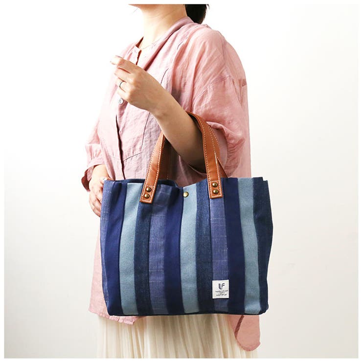 Lafiel ラフィール デニムパッチワーク トートバッグ[品番