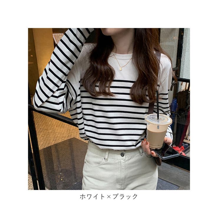 爆買い 長袖 カットソー ボーダー シャツ pmyshirt01[品番 春夏秋冬 Mサイズ