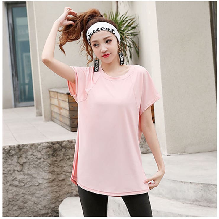 ヨガウェア スポーツウェア トップス Tシャツ 体型カバー ygw026 ヨガウェア スポーツウェア トップス Tシャツ 体型カバー ygw026