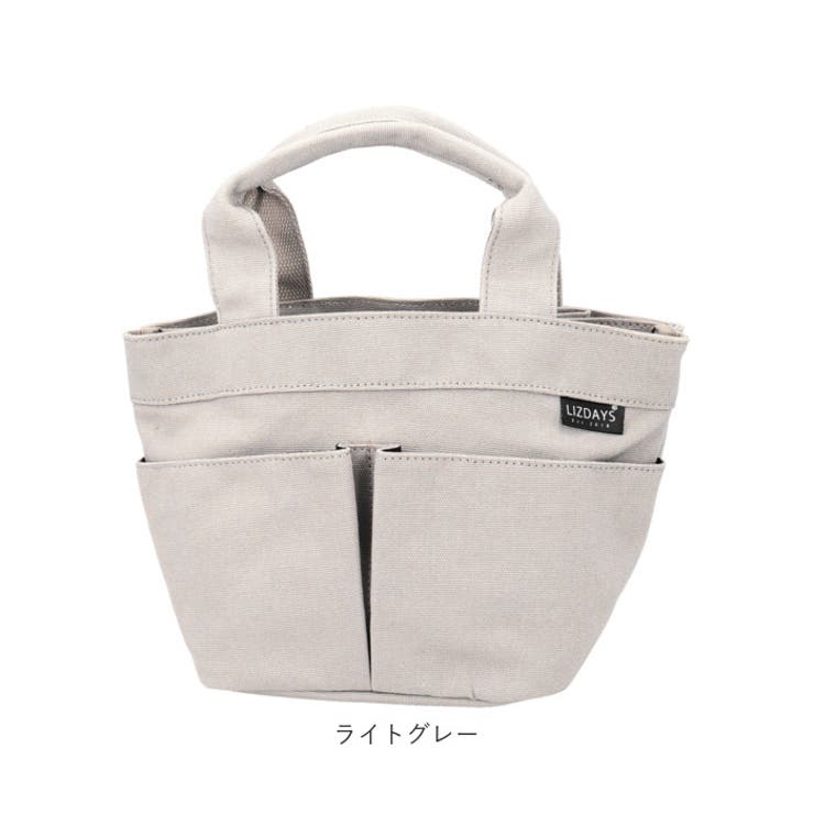 マディソンブルー　トートバッグ ライトグレー ミニバッグ レザー LIZDAYS マルチ収納ミニトートバッグ[品番：BCYW0020382]｜BACKYARD