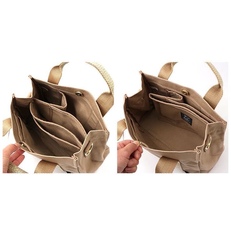 LIZDAYS 動かせる仕切り付きキャンバスバッグ Sサイズ | BACKYARD FAMILY | 詳細画像14 