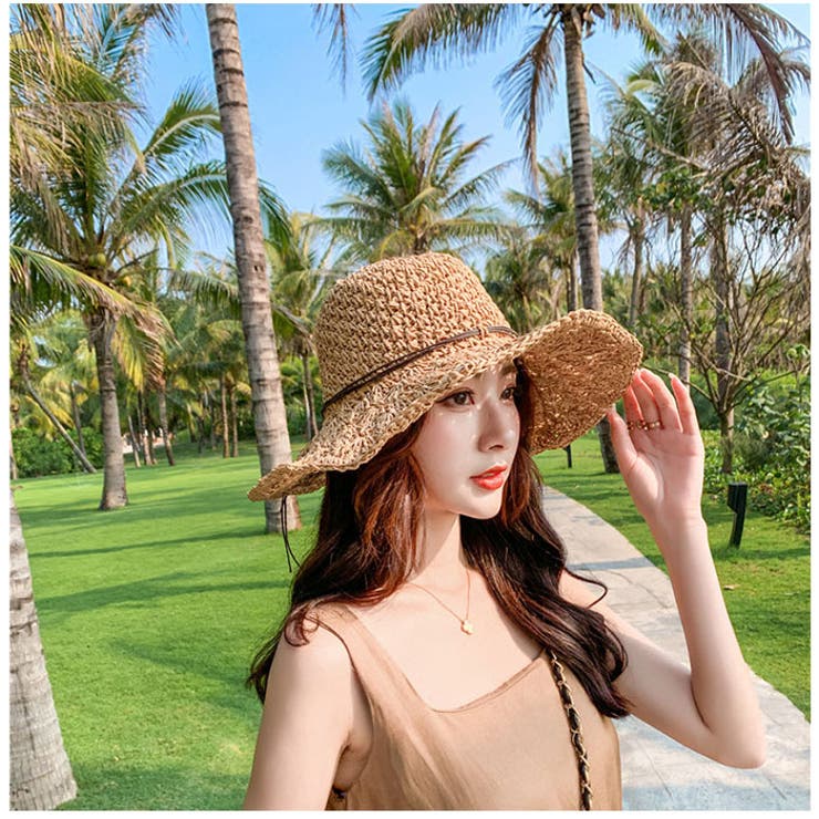 麦わら帽子 レディース 夏 uv 折りたたみ 洗える 春夏 バック