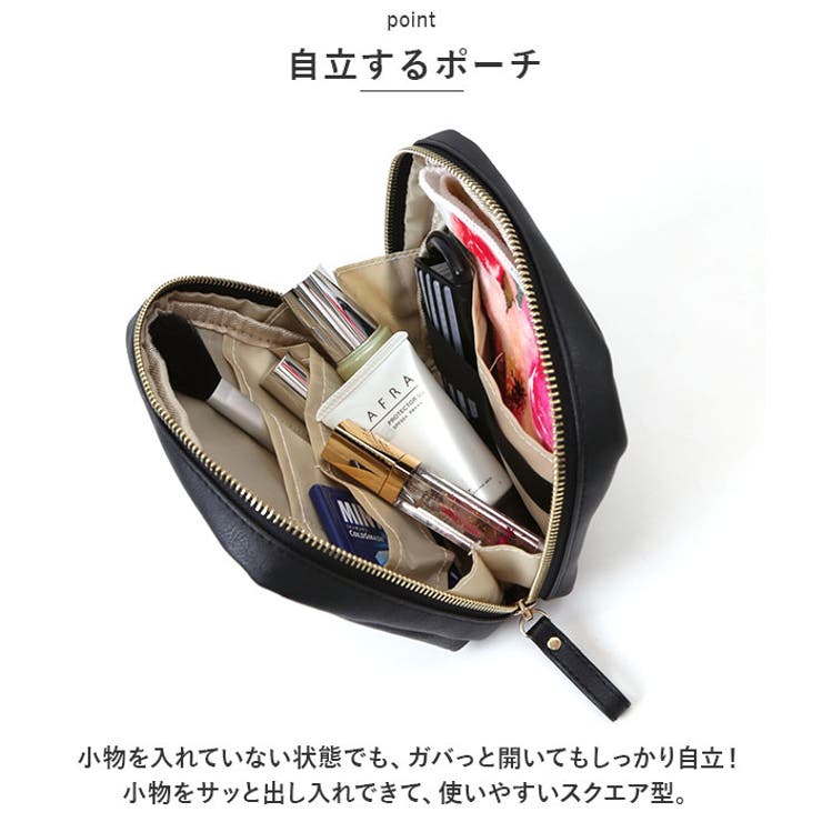 合皮スクエアスタンドポーチ[品番：BCYW0020956]｜BACKYARD  FAMILY（バックヤードファミリー）のレディースファッション通販｜SHOPLIST（ショップリスト）