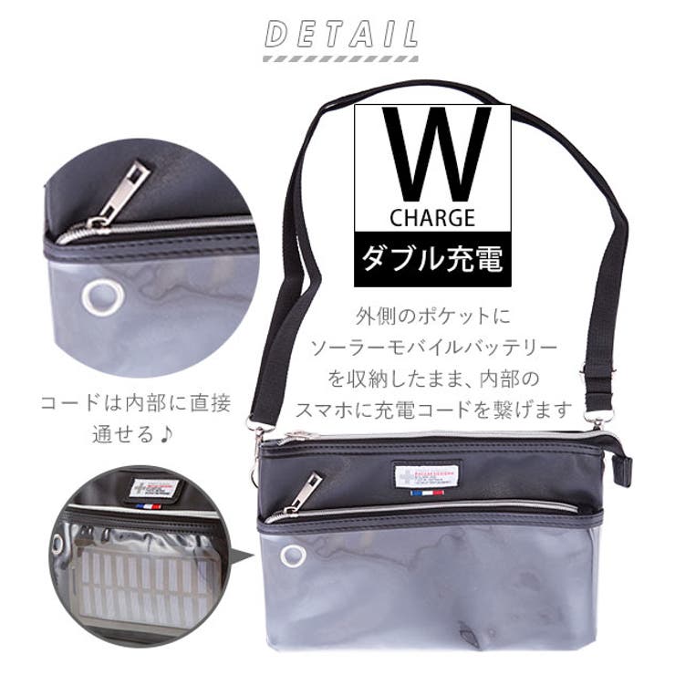 合皮クリア PVCポケット サコッシュ[品番：BCYW0003882