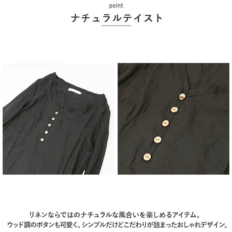 ブラウス リネンヘンリーネック ggblouse02 | BACKYARD FAMILY | 詳細画像4 