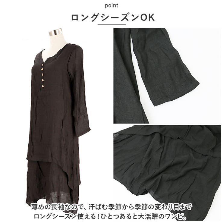 ブラウス リネンヘンリーネック ggblouse02 | BACKYARD FAMILY | 詳細画像6 