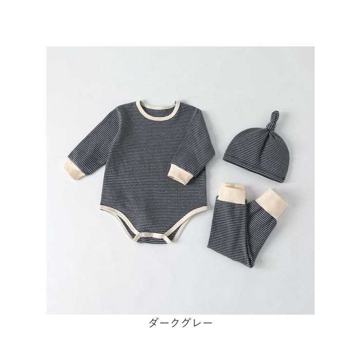 ベビー ロンパース 2点セット 帽子付き 長袖 ysjybc5249[品番 