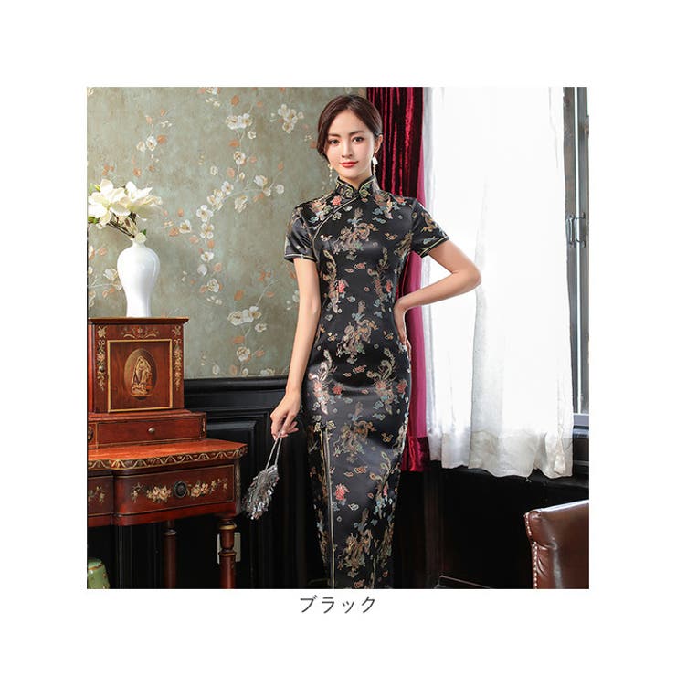 チャイナドレス 半袖 j3082cq816[品番：BCYW0022247]｜BACKYARD