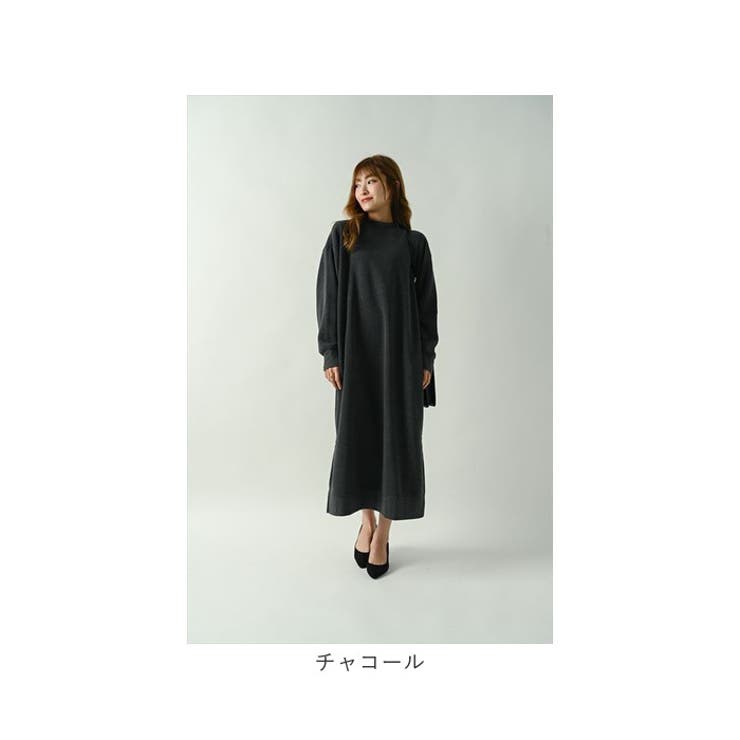 裏起毛モックネックマキシワンピース[品番：BCYW0023370]｜BACKYARD