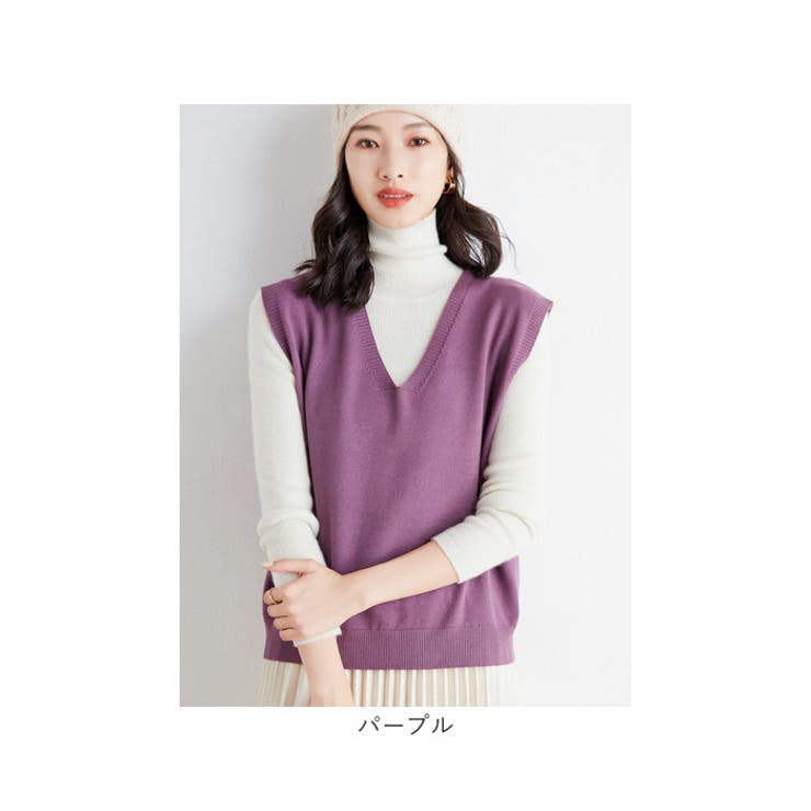 ニット ベスト Vネック 春秋冬 ysvest5258[品番：BCYW0022752]｜BACKYARD  FAMILY（バックヤードファミリー）のレディースファッション通販｜SHOPLIST（ショップリスト）