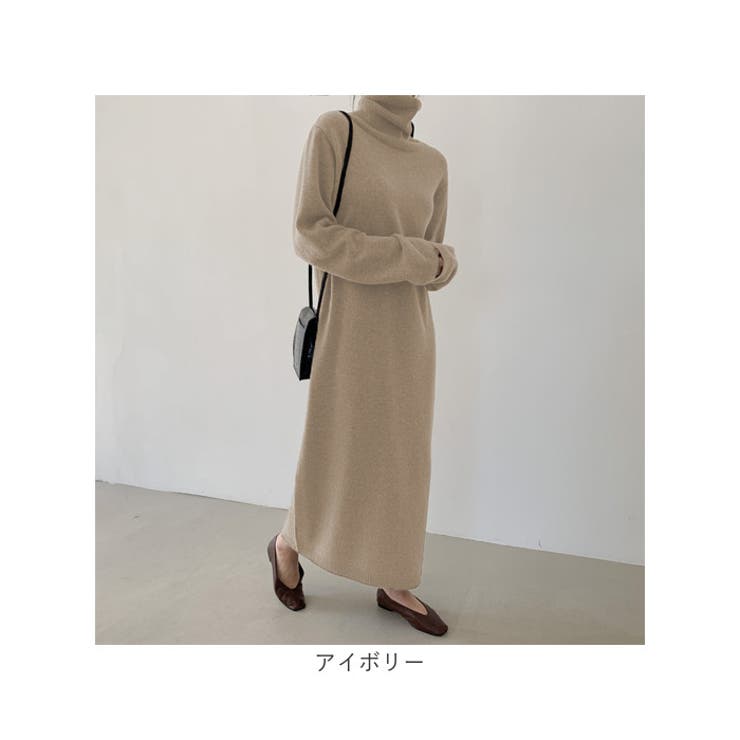 ロングワンピース ニット タートルネック mmop822c | BACKYARD FAMILY | 詳細画像14 