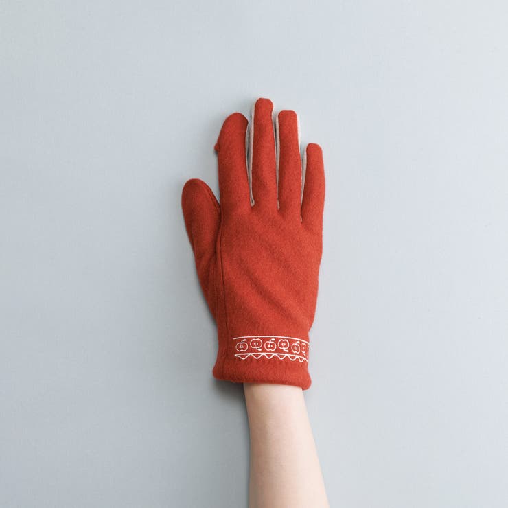 WOMEN リンゴ柄レース刺繍ジャージグローブ | BACKYARD FAMILY | 詳細画像2 