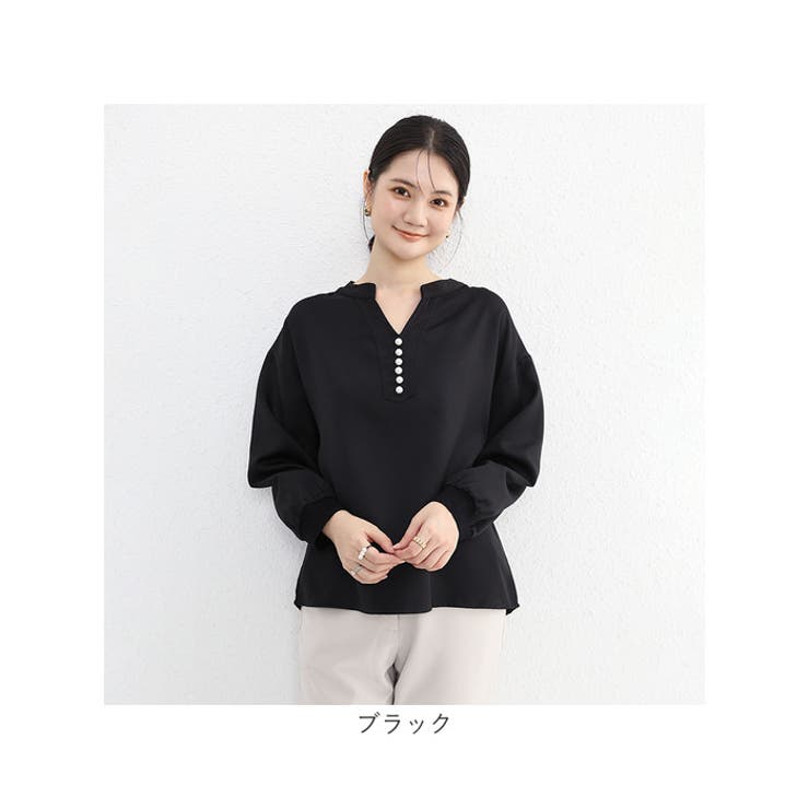 パール付キーネックブラウス ykkrrt2352 | BACKYARD FAMILY | 詳細画像12 