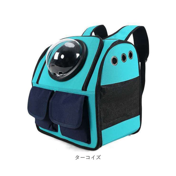 【H a R uです】フリル付きライトブルー　キャリーバッグ&ベッド ペットキャリーバッグ ペットキャリーリュック 猫用 mks5065