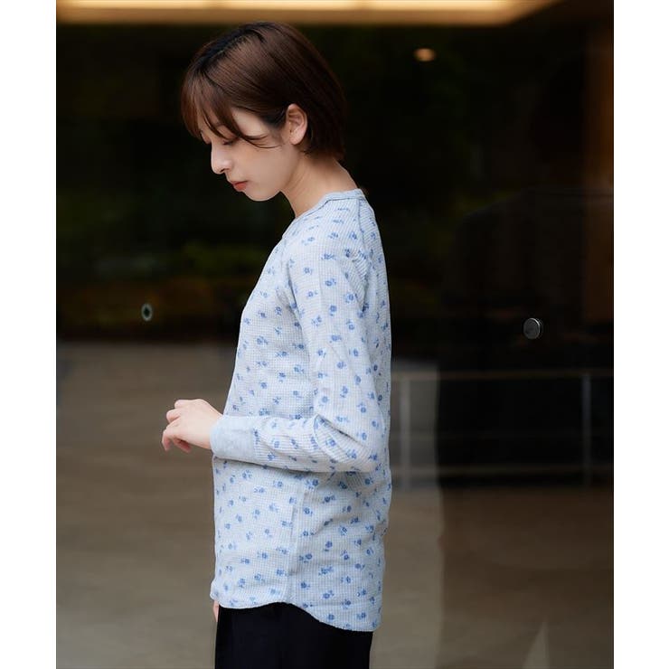 JEMORGAN レディース ワッフル花柄ラグランロンＴ(パック入り) | BACKYARD FAMILY | 詳細画像12 