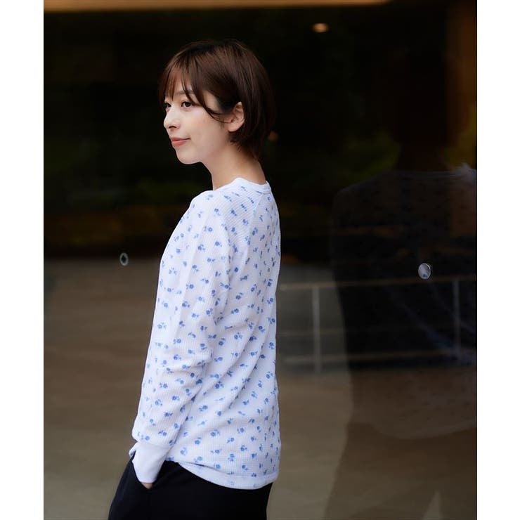 JEMORGAN レディース ワッフル花柄ラグランロンＴ(パック入り) | BACKYARD FAMILY | 詳細画像8 