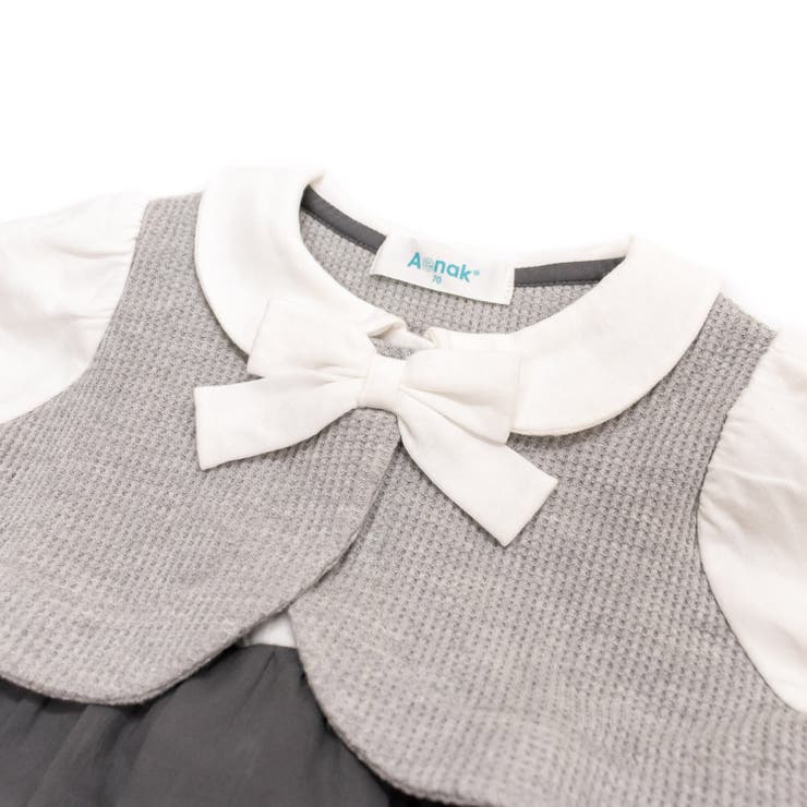 【Aenak】ボレロリボン付きフォーマル風ロンパース | BACKYARD FAMILY | 詳細画像9 
