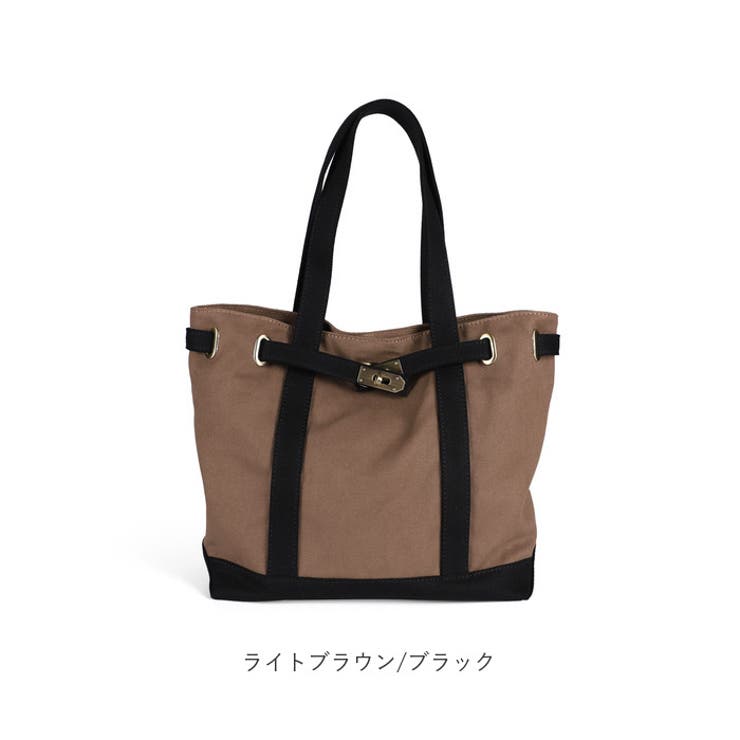 春先取りの ベルトデザインキャンバストートバッグ[品番：BCYW0024509 バッグ