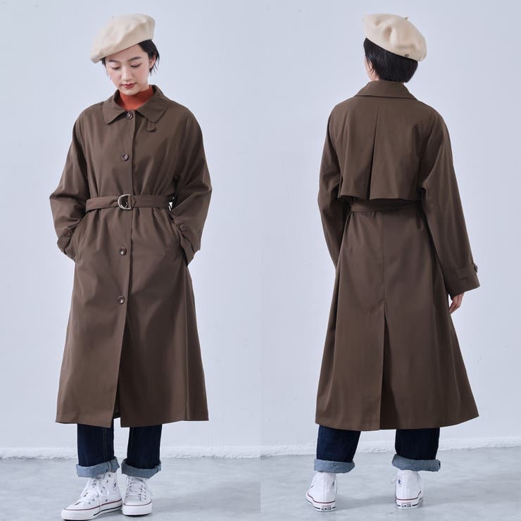 トレンチコート裏地付秋冬アウター[品番：BCYW0023978