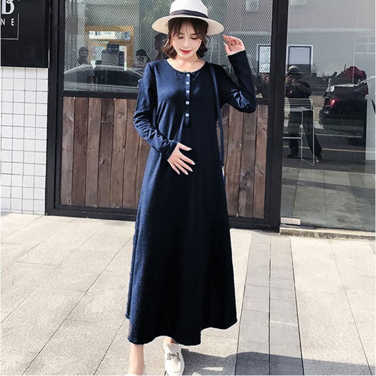 マタニティ ワンピース 授乳服 春秋冬 ysma5350[品番