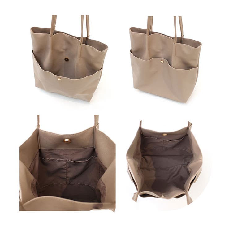 合皮シンプルタックトート[品番：BCYW0026536]｜BACKYARD FAMILY