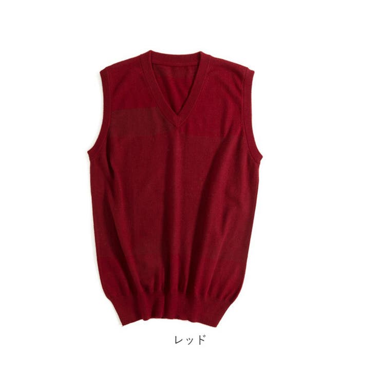 New】RYETENDER V-neck Vest CHELSEA VEST red Sweater Vests