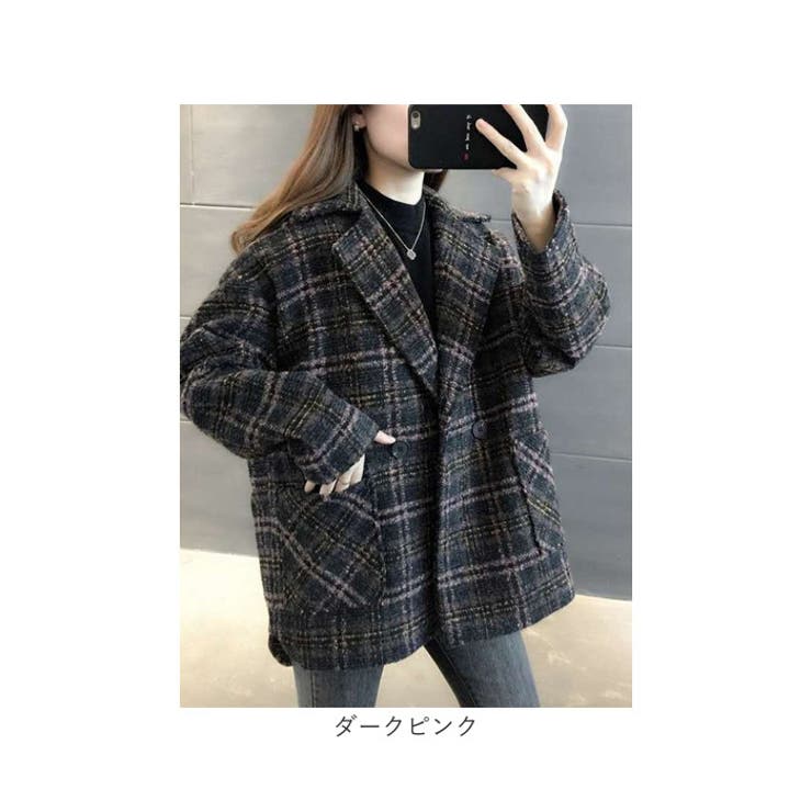 手数料安い コート mmpcoat1115g[品番 グレンチェック ダブルボタン ジャケット・アウター