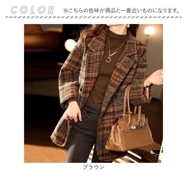 極美品　BOB ダブル　ピーコート　46 ピンバッジ　銀ボタン　グレンチェック ウールカシミヤグレンチェック ダブルブレストコート