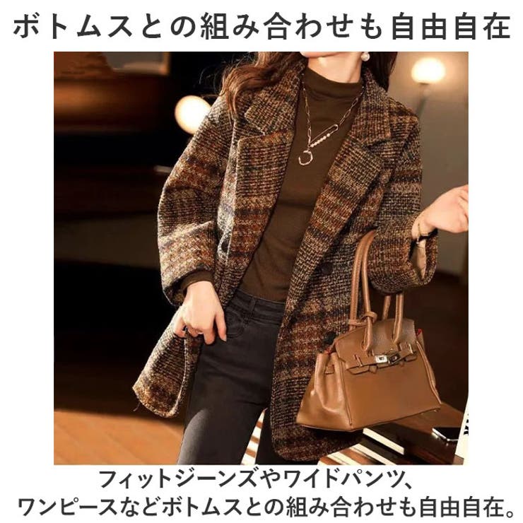 コート ダブルボタン グレンチェック mmpscoat1115f[品番：BCYW0026191