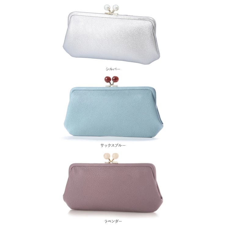 ロングセラー＞ペルケ perche アクリル玉がま口長財布