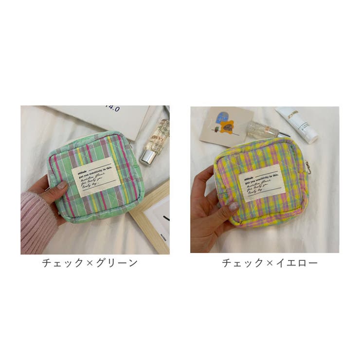 コスメポーチ 小物入り スクエア yspo5496[品番：BCYW0026560