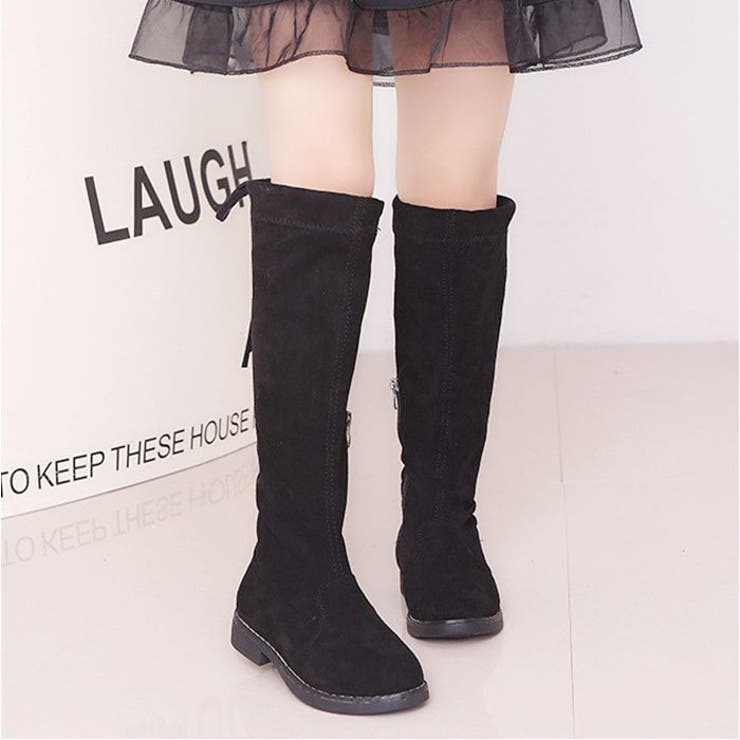 【オープニングセール】 キッズ ロングブーツ pk186[品番：BCYW0026364 裏起毛 16cm～