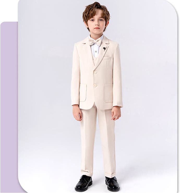 芸能人 愛用の通販 キッズ フォーマルスーツ 6点セットpk23710[品番：BCYW0026907 フォーマル・ドレス・スーツ
