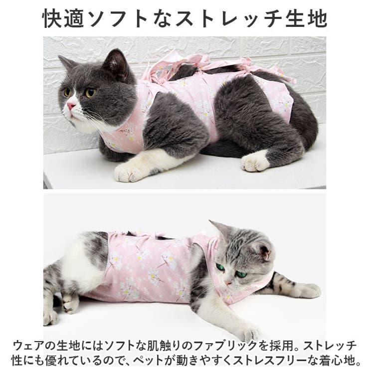 ペット術後服 猫傷舐め防止 ykp0012 | BACKYARD FAMILY | 詳細画像4 