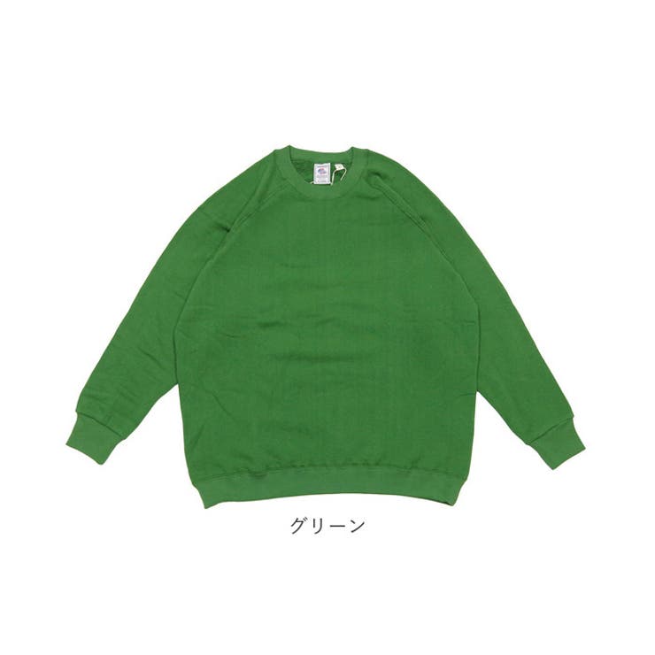 JEMORGAN 柔編み裏毛ラグランスウェットクルー[品番